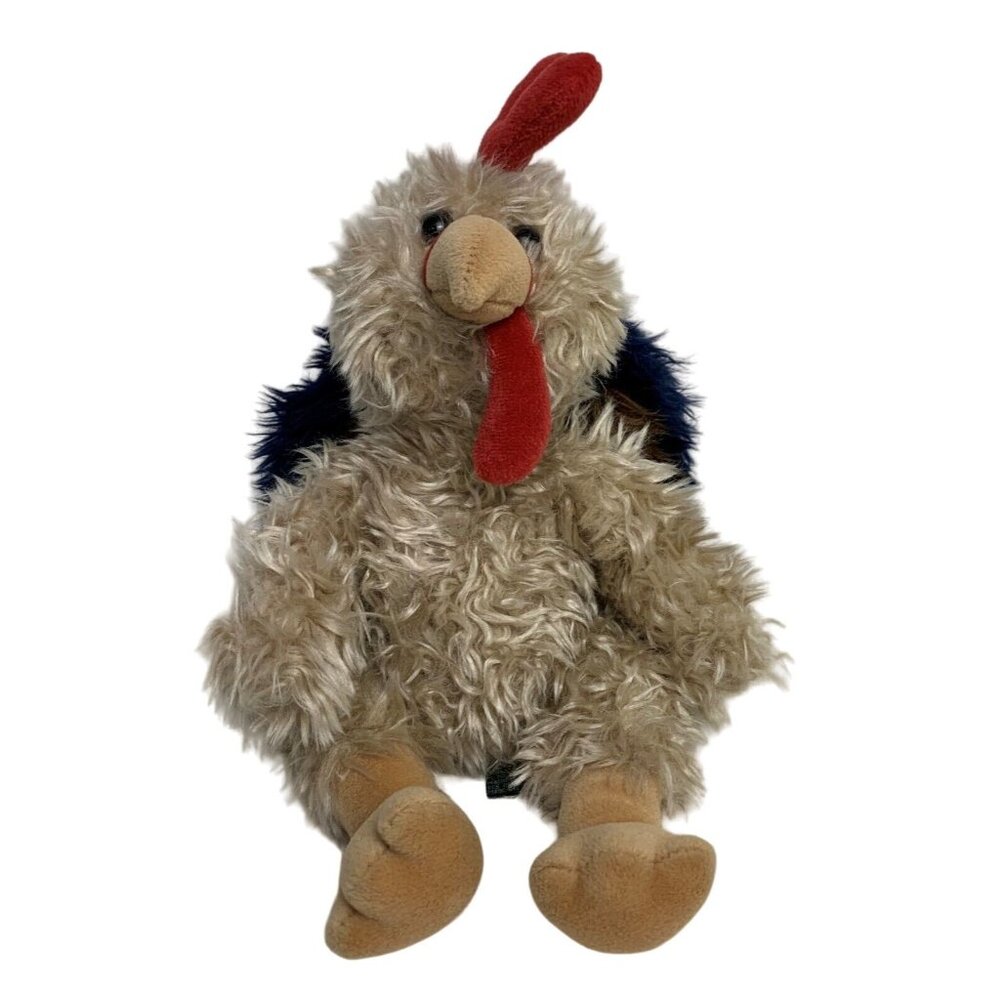 Russ Berrie & Co Gobbles Plush Turkey 14" Fuzzy Stuffed Animal Toy Thanksgiving